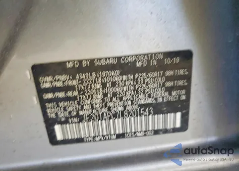 2020 Subaru Crosstrek Premium from USA, damaged, VIN JF2GTAPC7L8201543